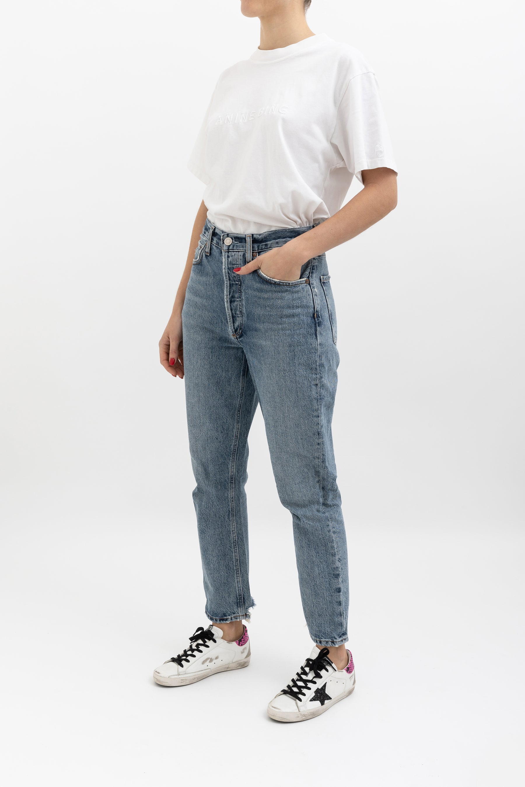 Riley High Rise Straight Crop Jean