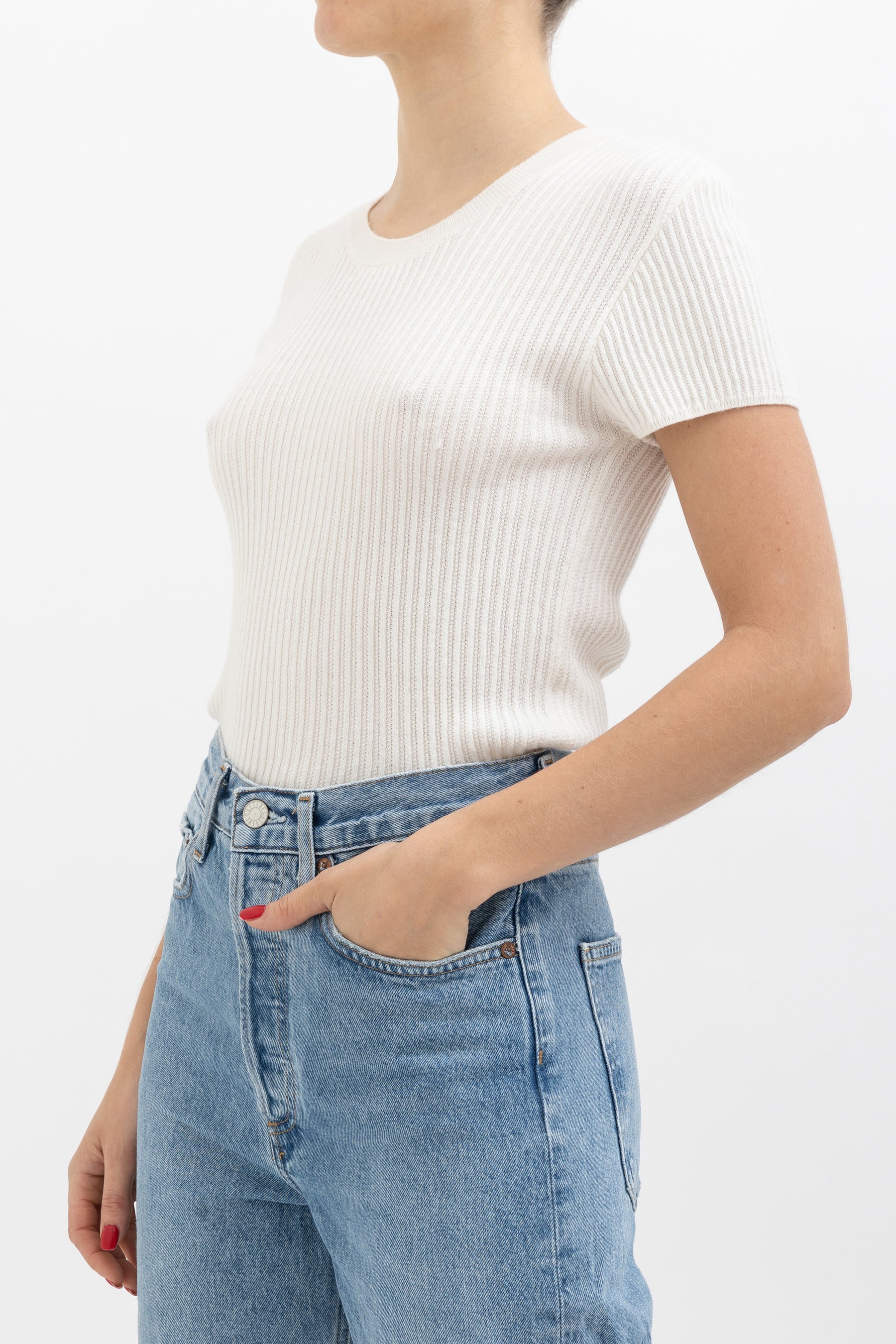 90's High Rise Cropped Jean