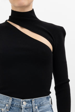 Asymmetric Cut Out Knit Top