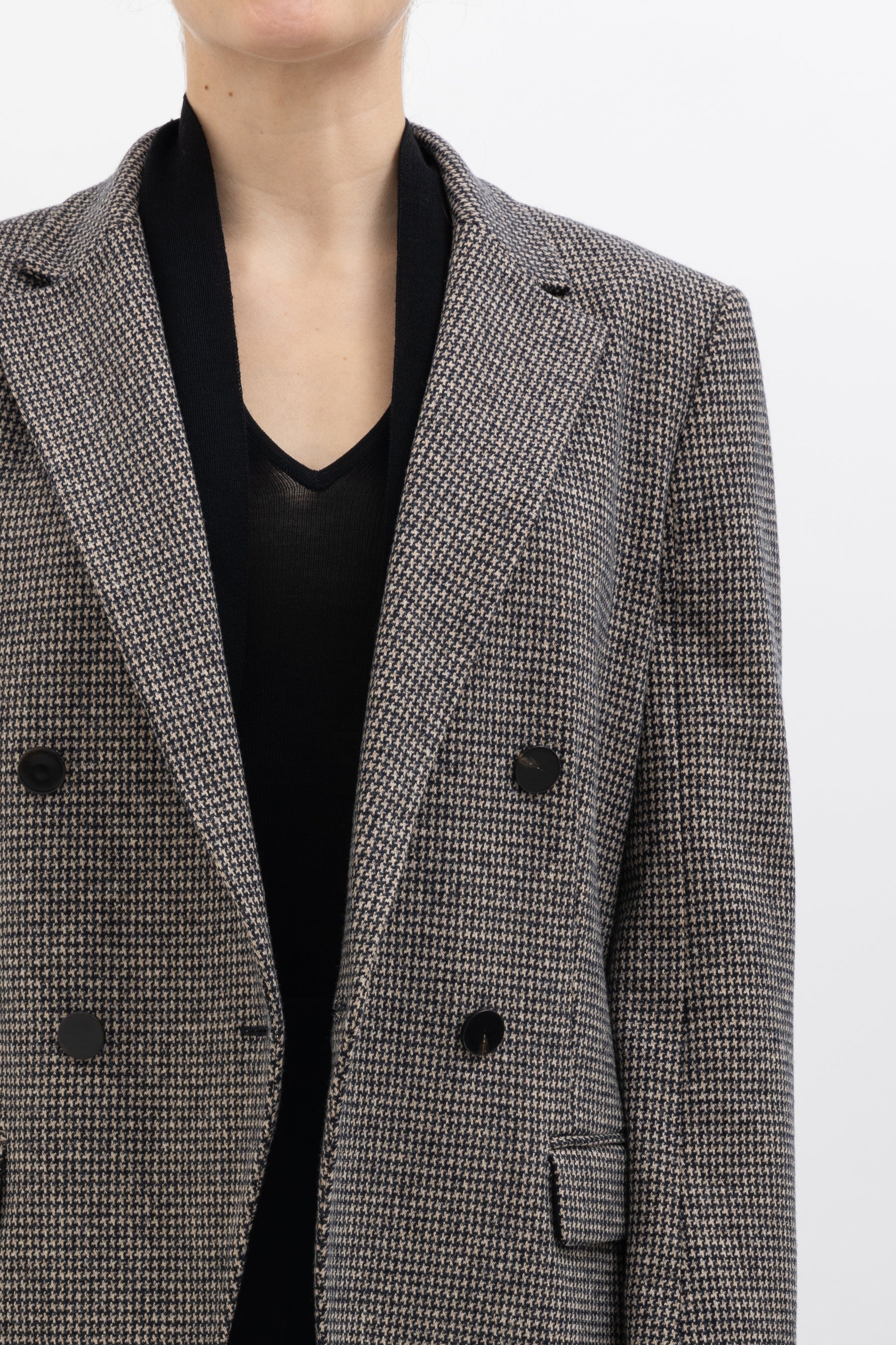 Angled Double-Breasted Blazer