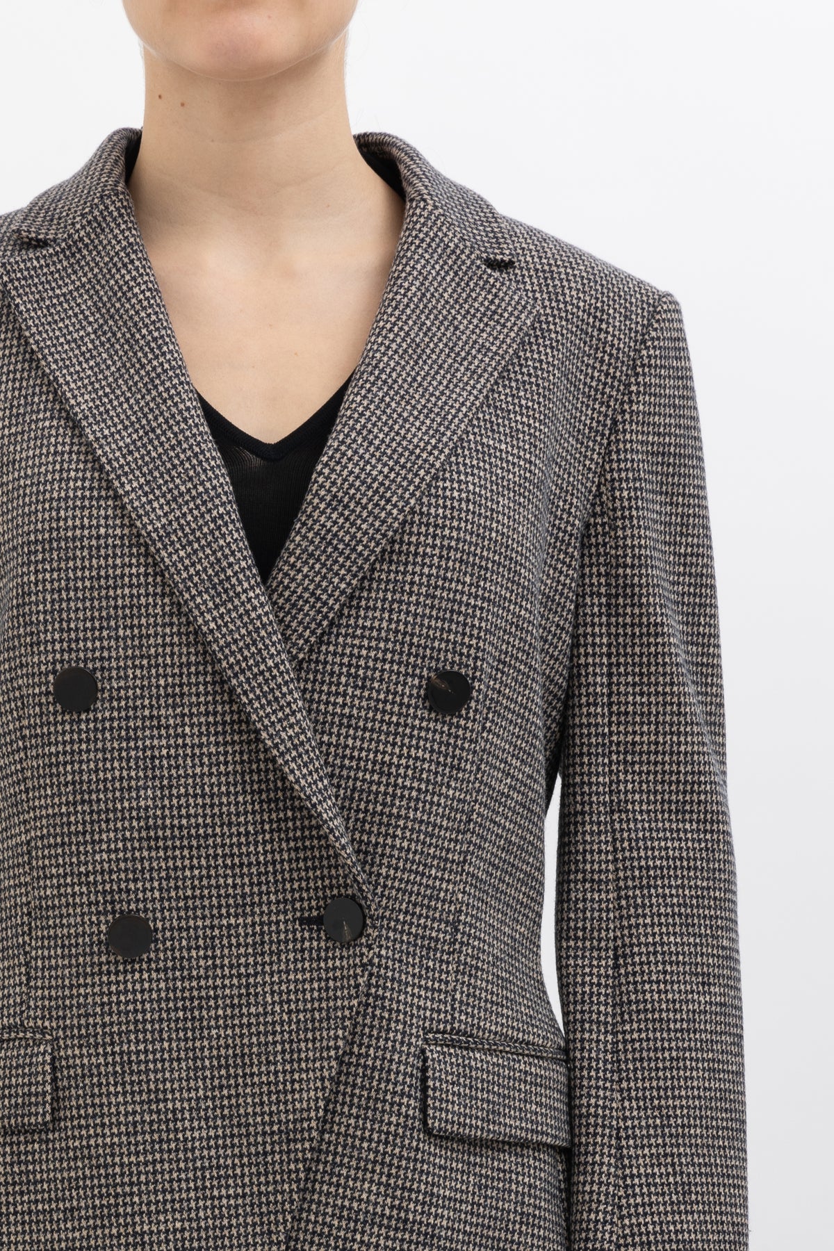 Angled Double-Breasted Blazer