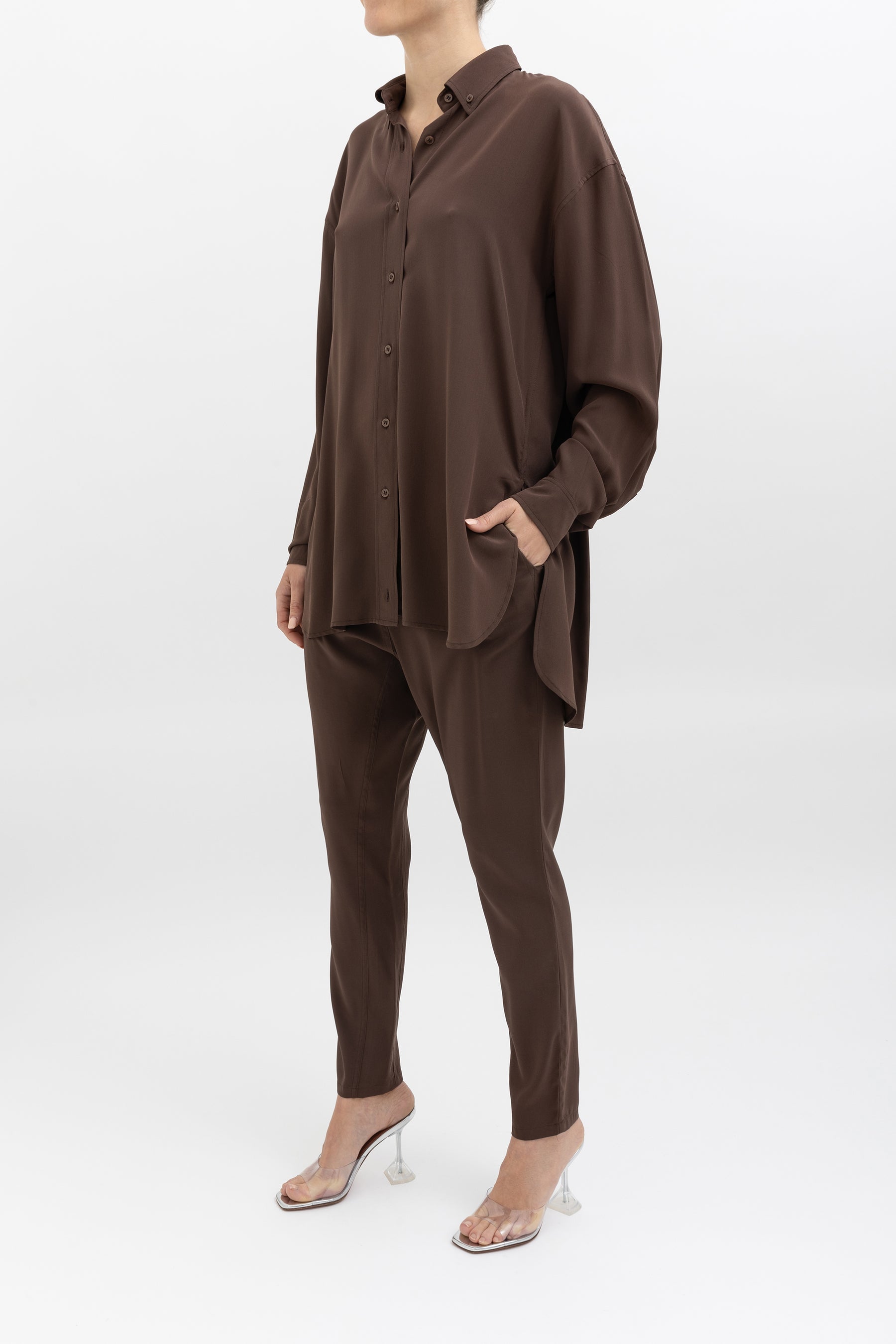 Silk Shirt and Pant Set