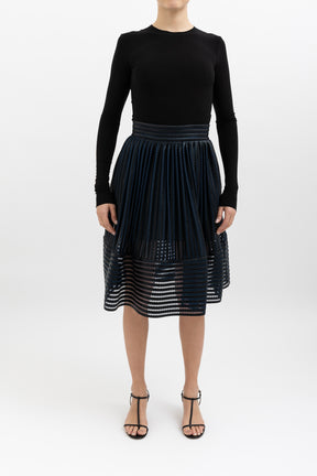 Mesh Striped Skirt