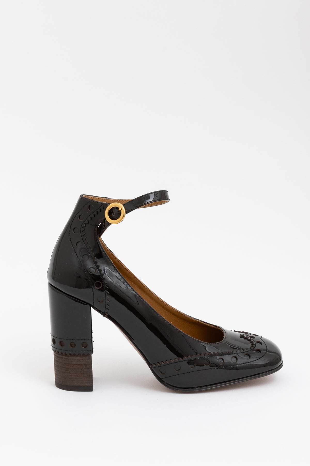 Patent Brogue Heels