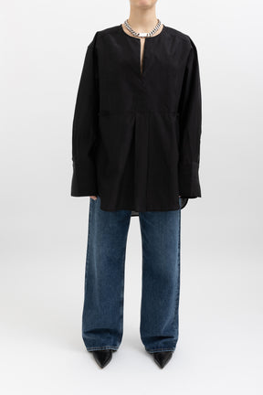 Plain Bib Pullover Shirt