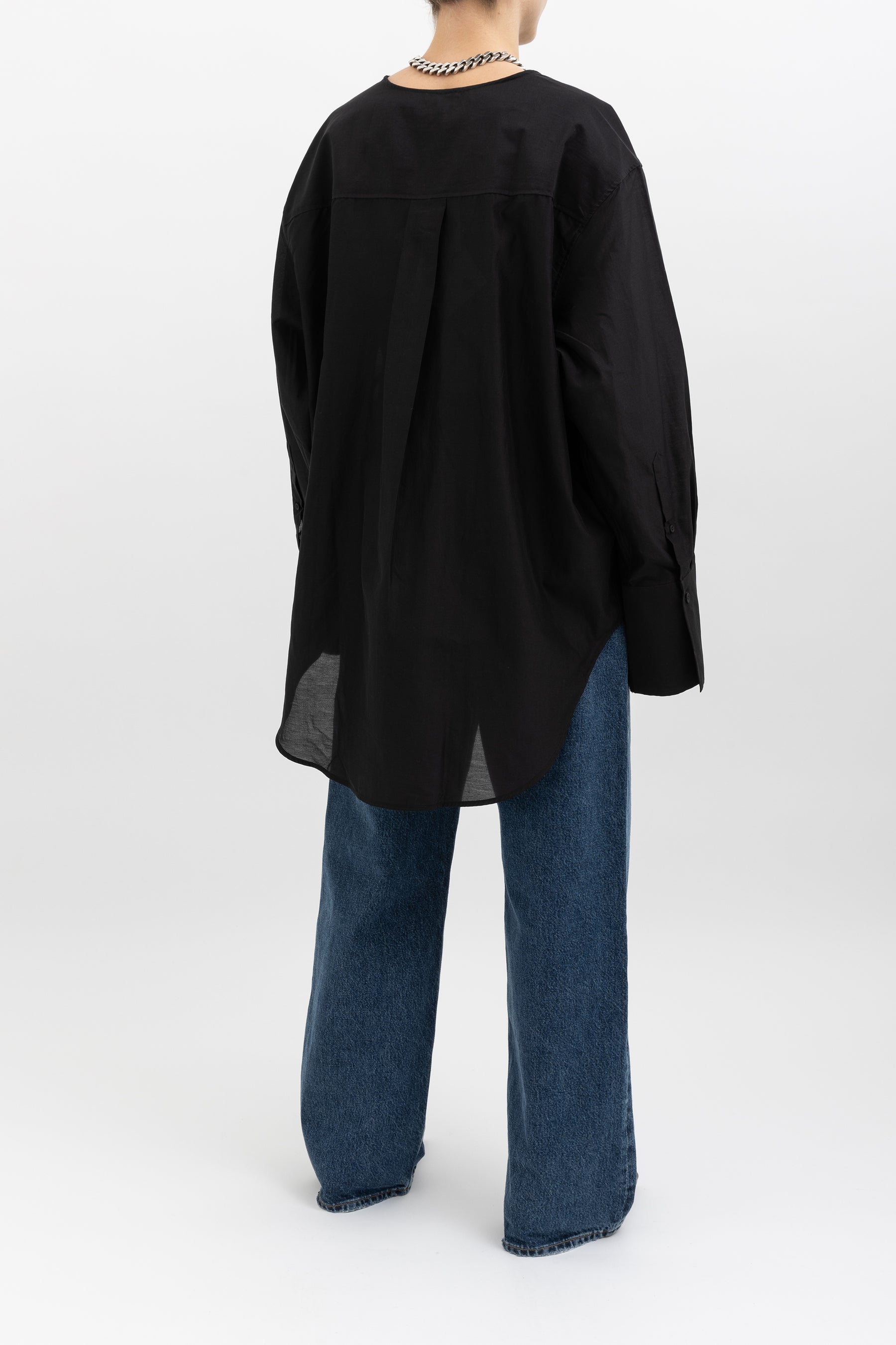 Plain Bib Pullover Shirt