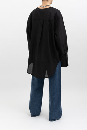 Plain Bib Pullover Shirt