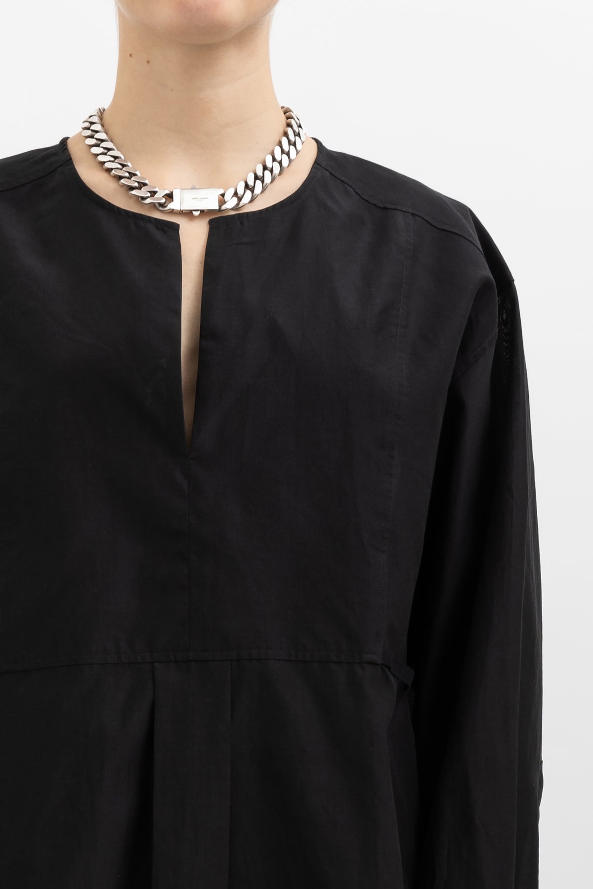 Plain Bib Pullover Shirt