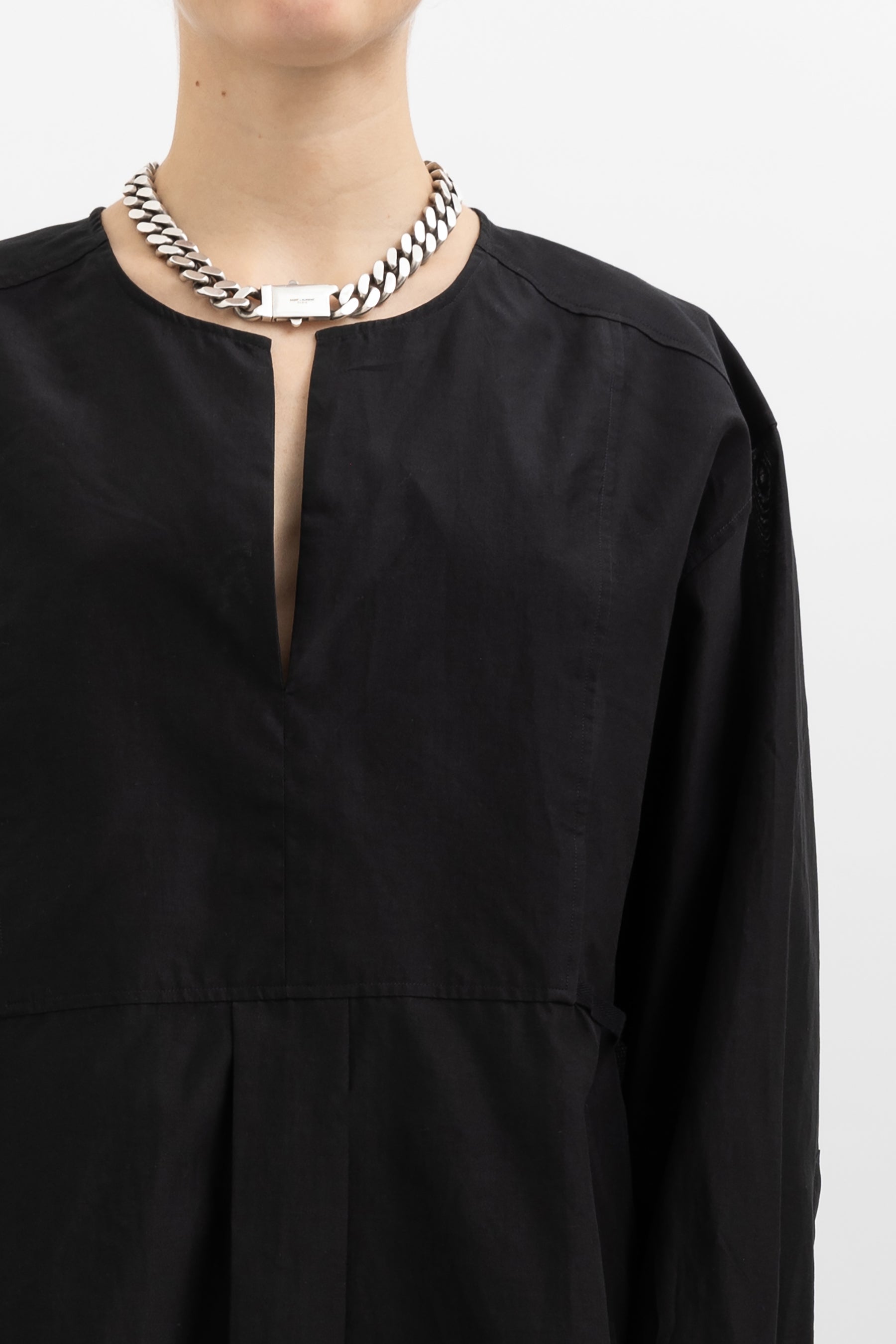 Plain Bib Pullover Shirt
