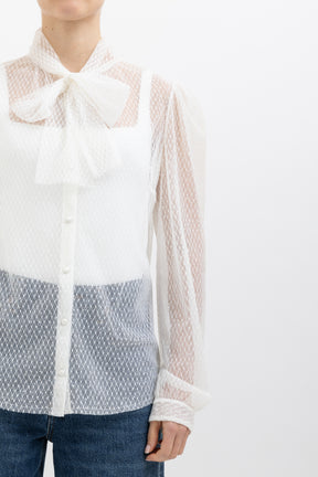 Sheer Bow Blouse