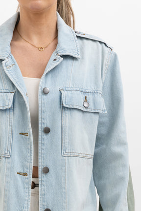 Denim Cargo Mix Jacket