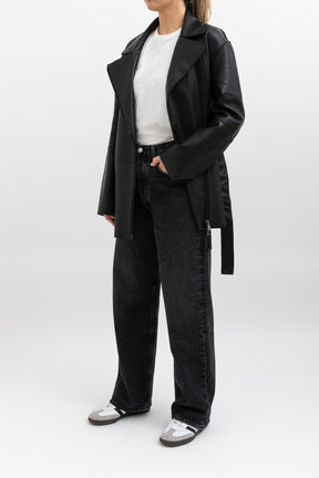 Belted Leather Jacket
