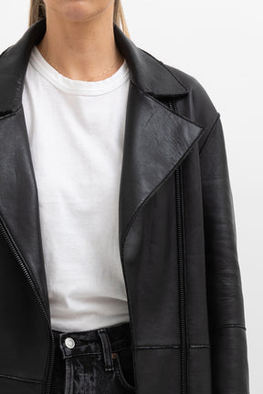 Belted Leather Jacket