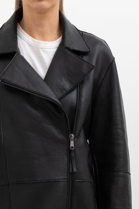 Belted Leather Jacket