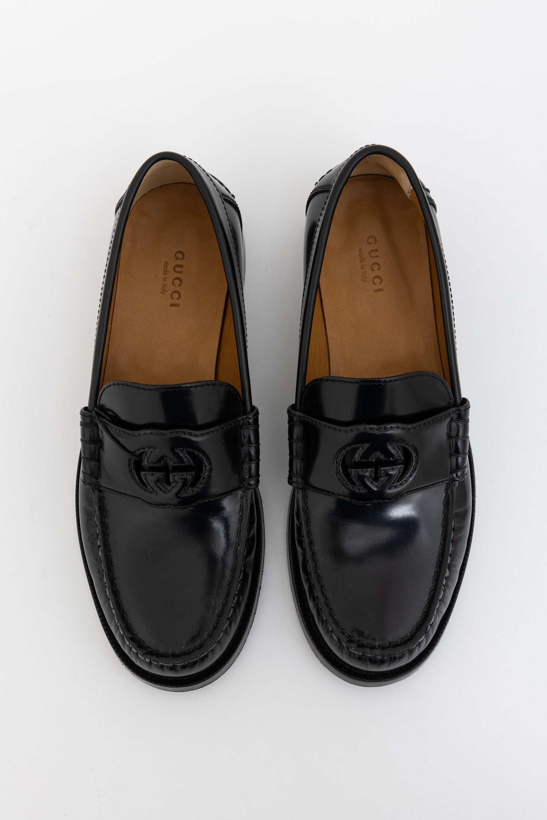 Interlocking G Leather Loafers