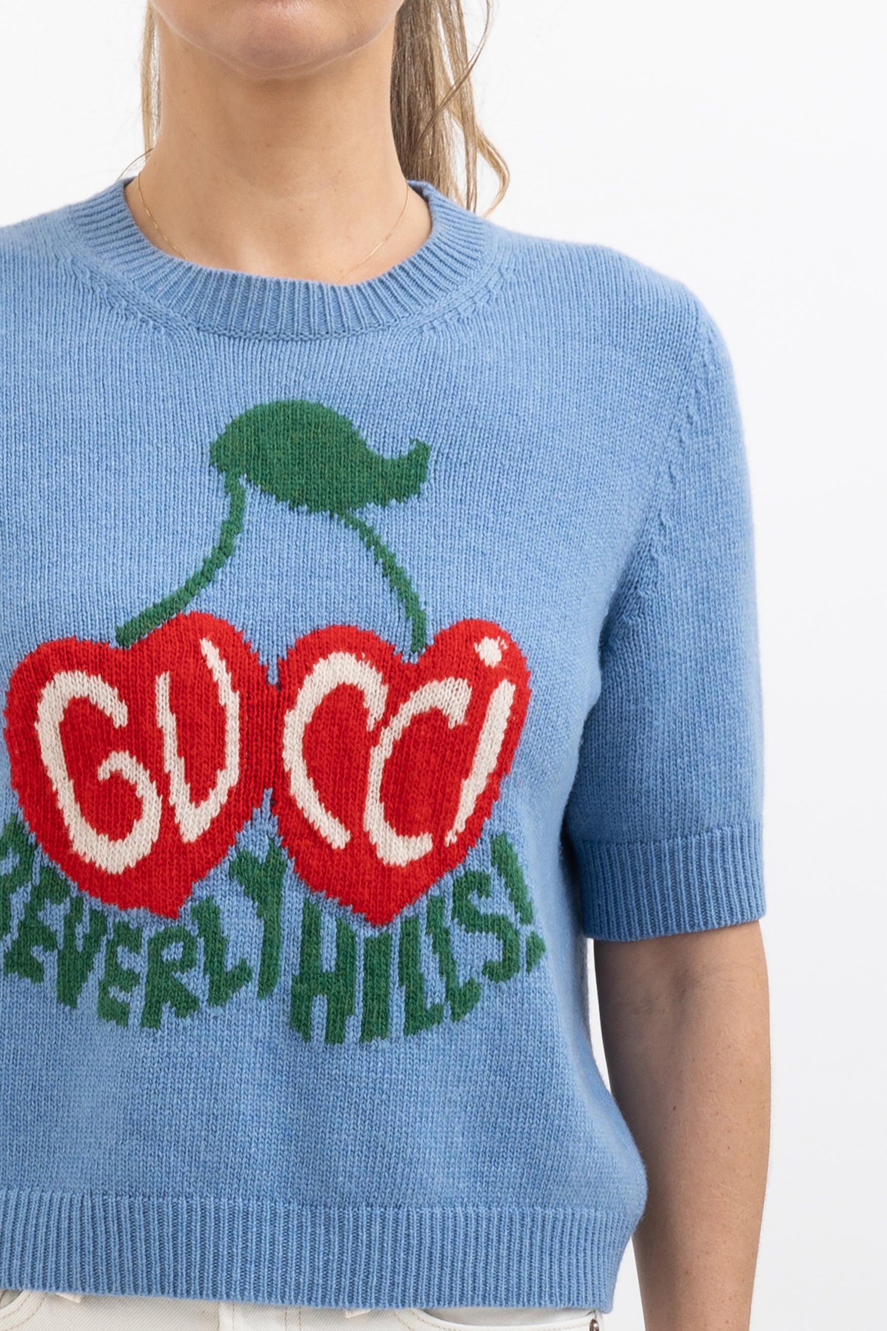 Beverly Hills Cherry Intarsia Sweater