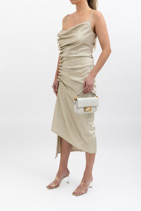Lurex Gathered Dress