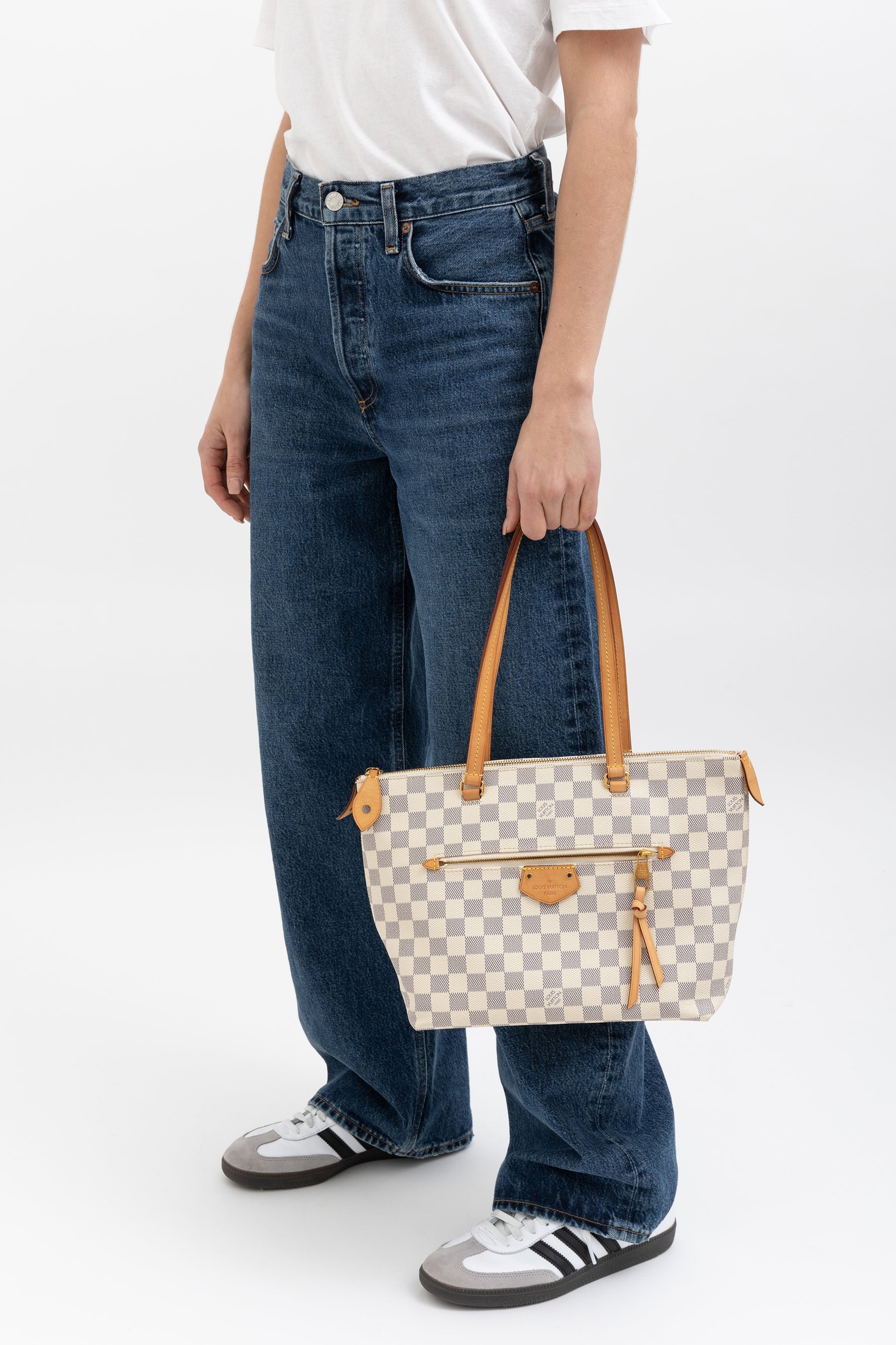 Lena PM Damier Azure Tote Bag