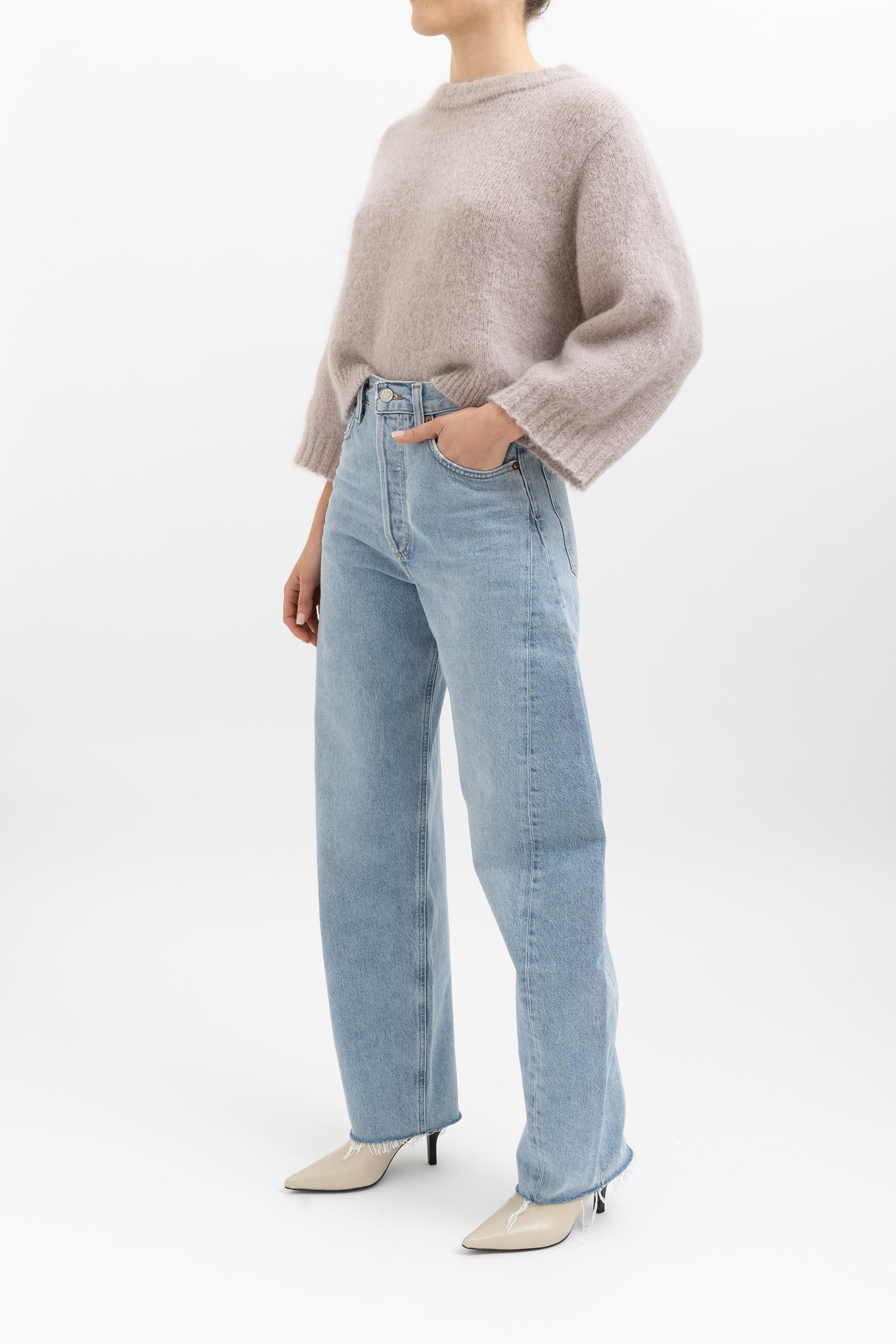 Cropped Mohair Sweater