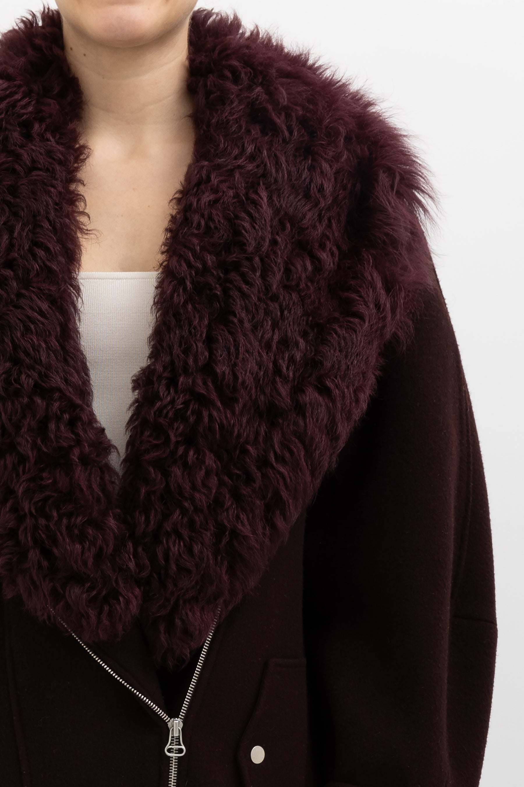 Shearling Collar Coat