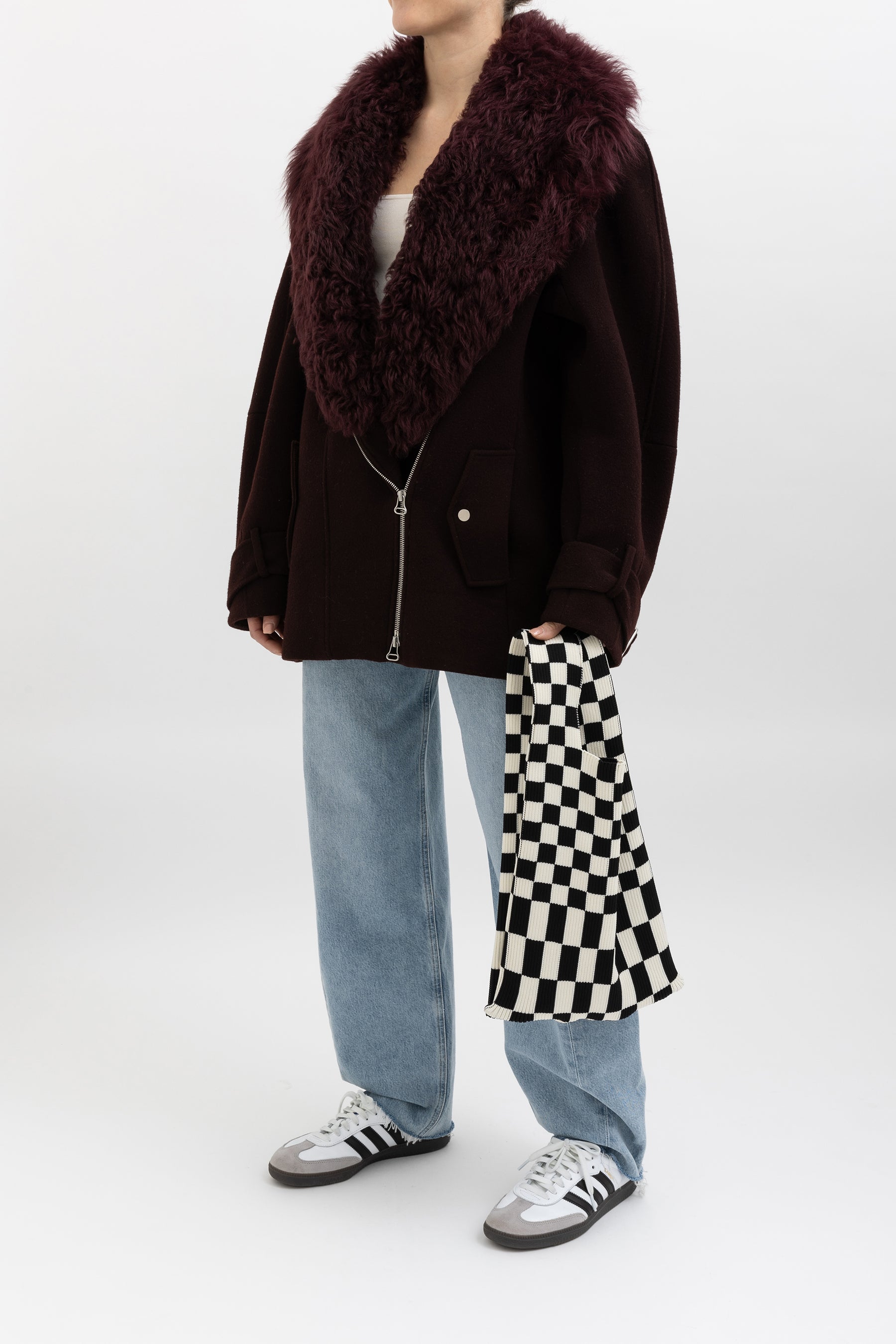 Shearling Collar Coat