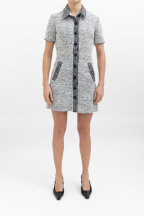 Fitted Tweed Mini Dress