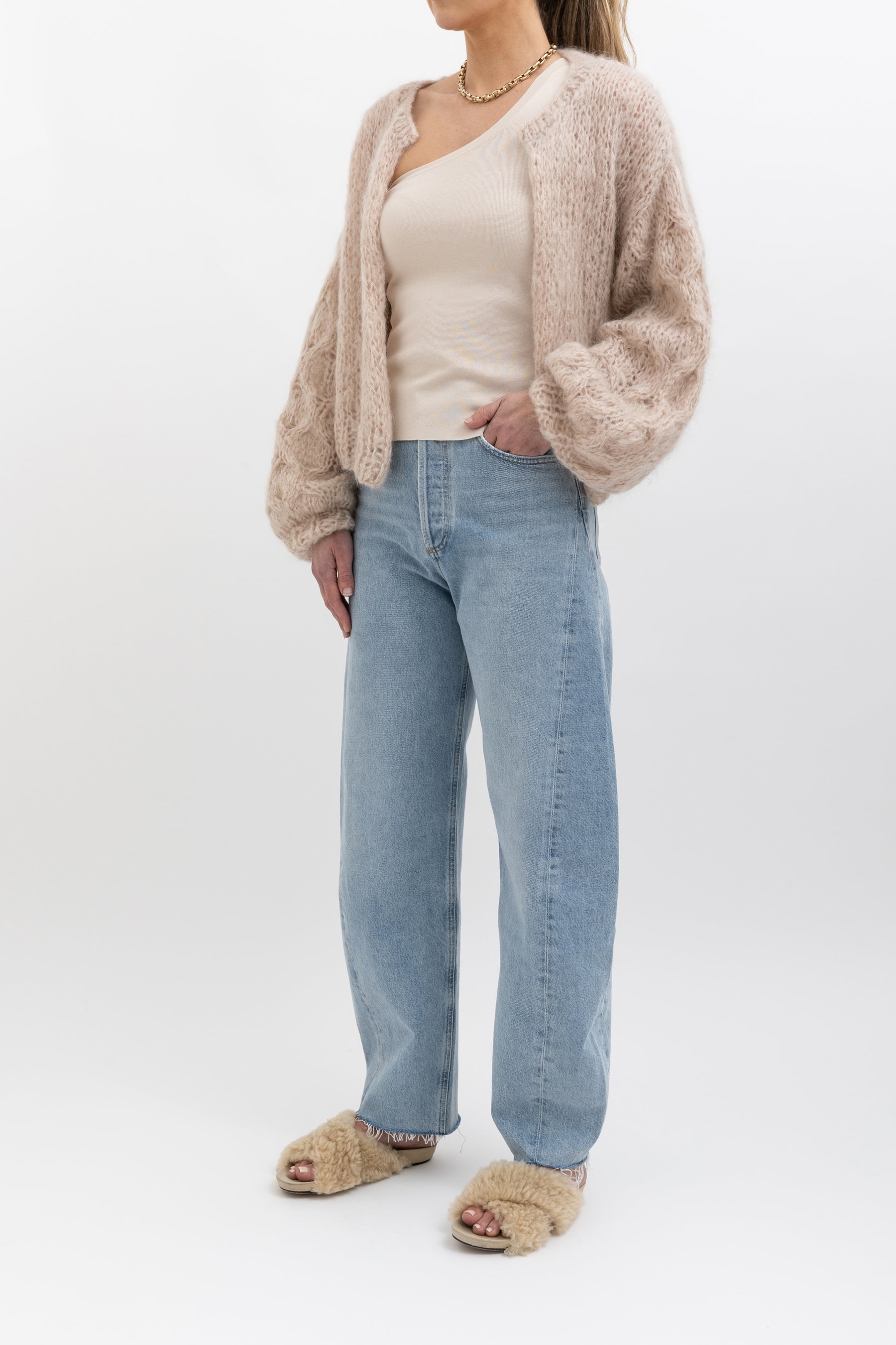 Honeycomb Mohair Cardigan