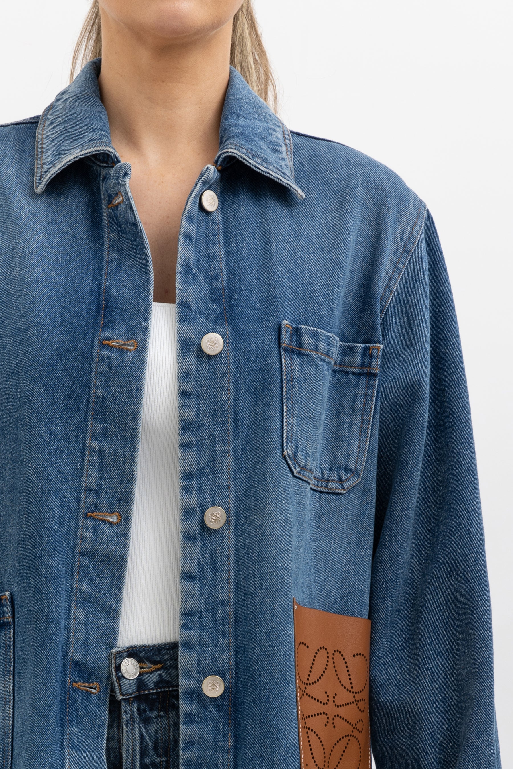 Anagram Denim Short Jacket