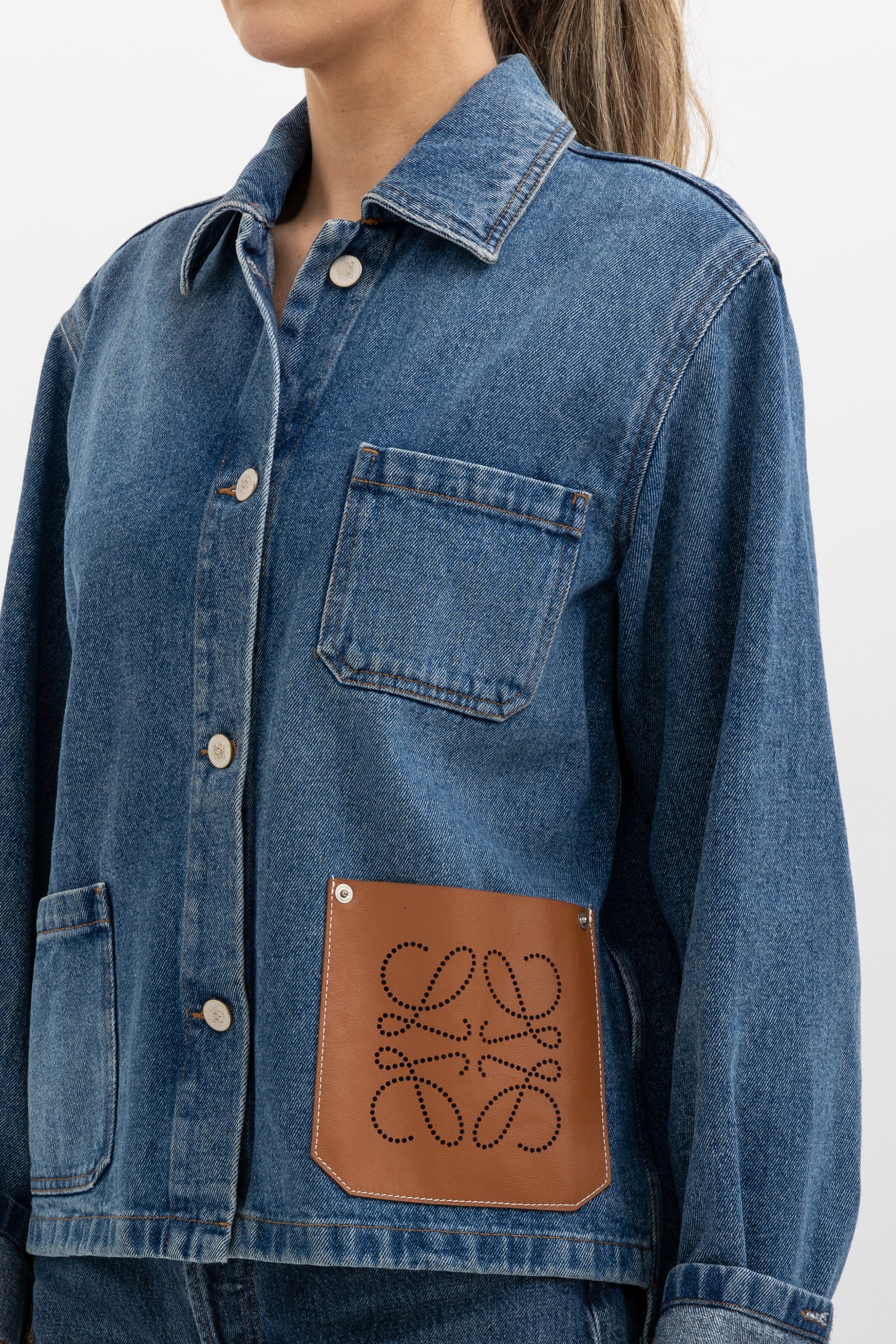 Anagram Denim Short Jacket