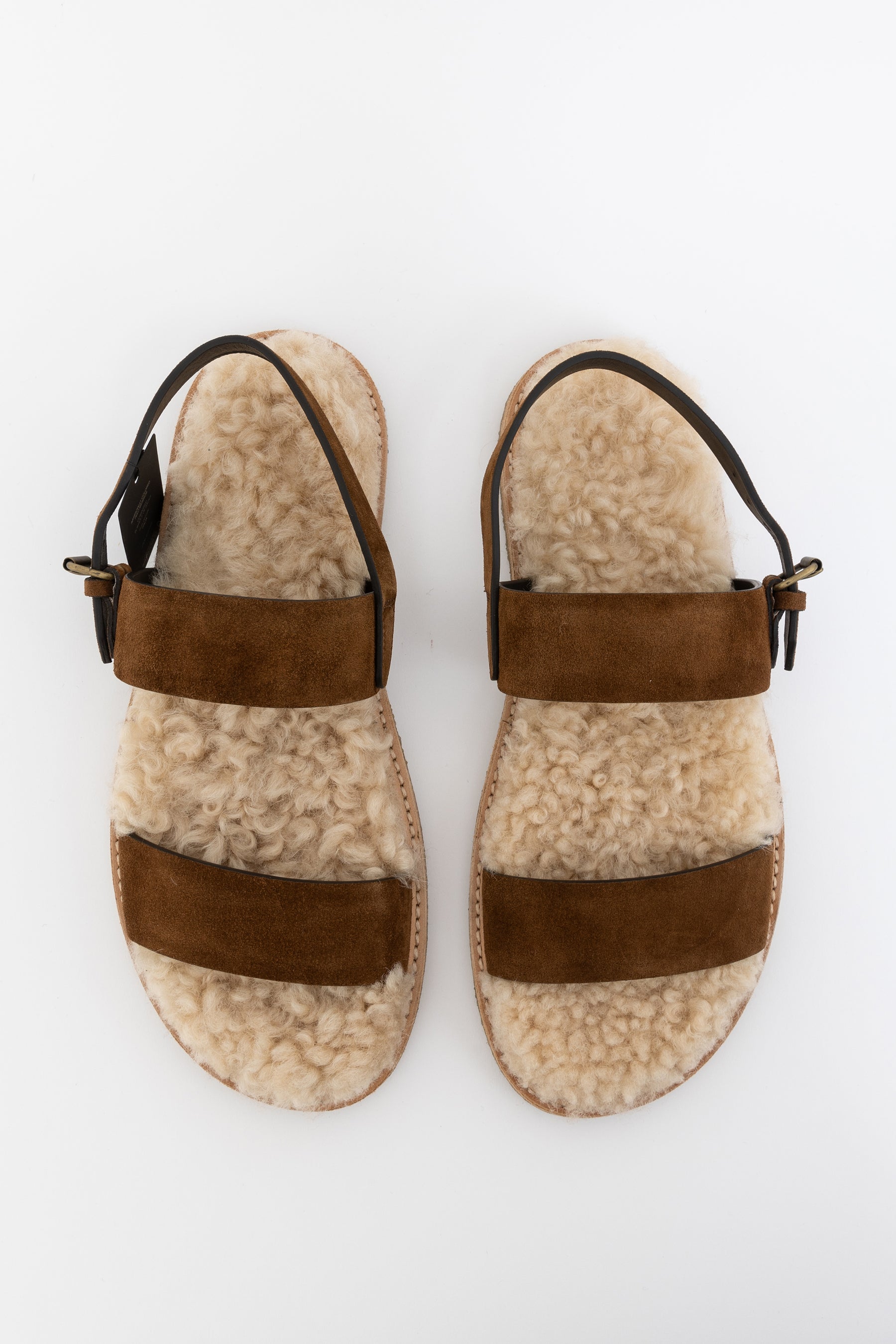 Noe Faux Fur Leather Sandal