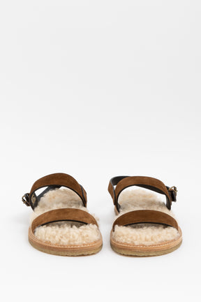 Noe Faux Fur Leather Sandal