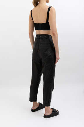 Ceana Belted Leather Pant