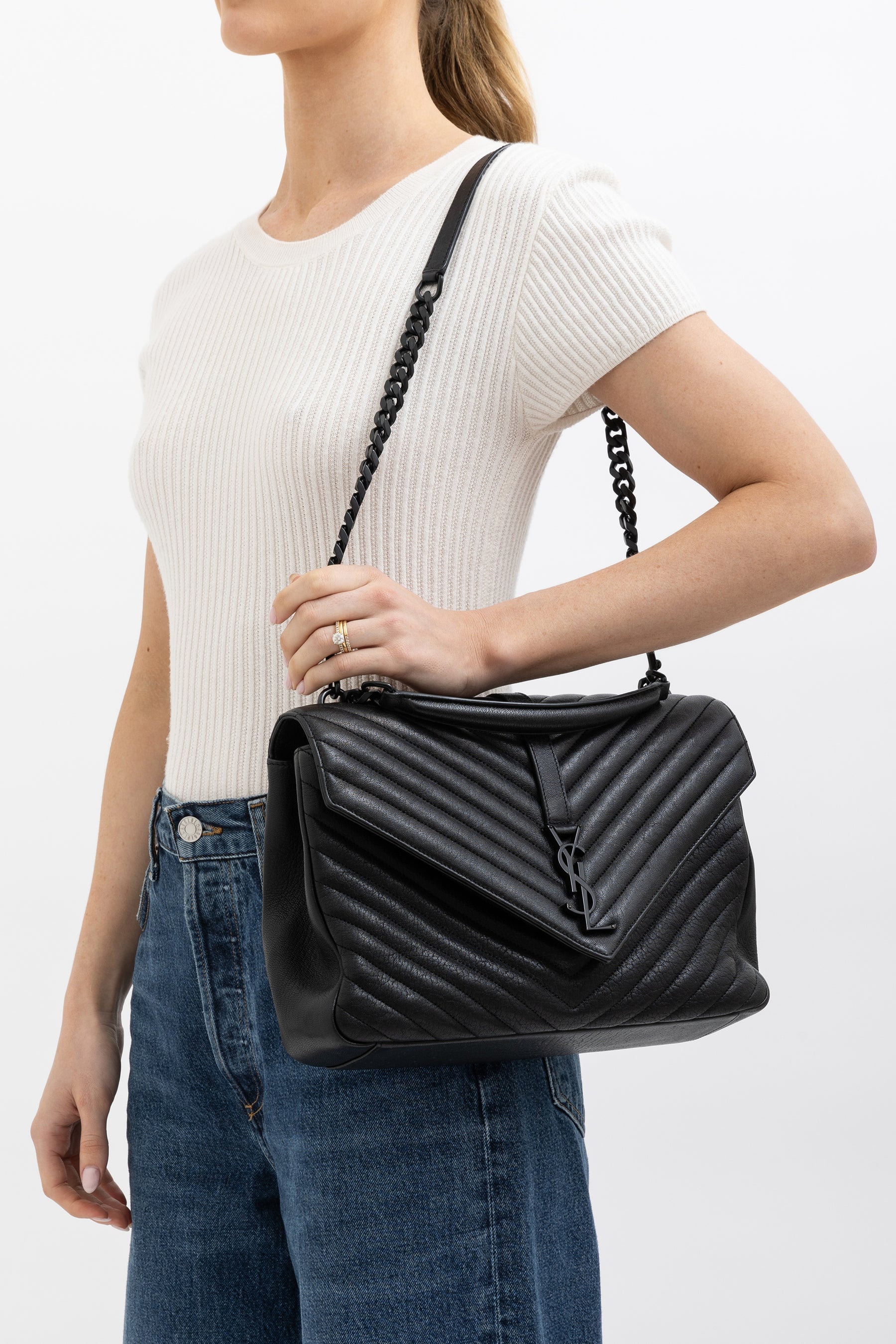 College large in quilted leather best sale