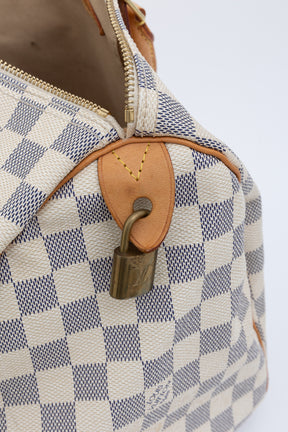 Speedy 35 Damier Azur Canvas Bag