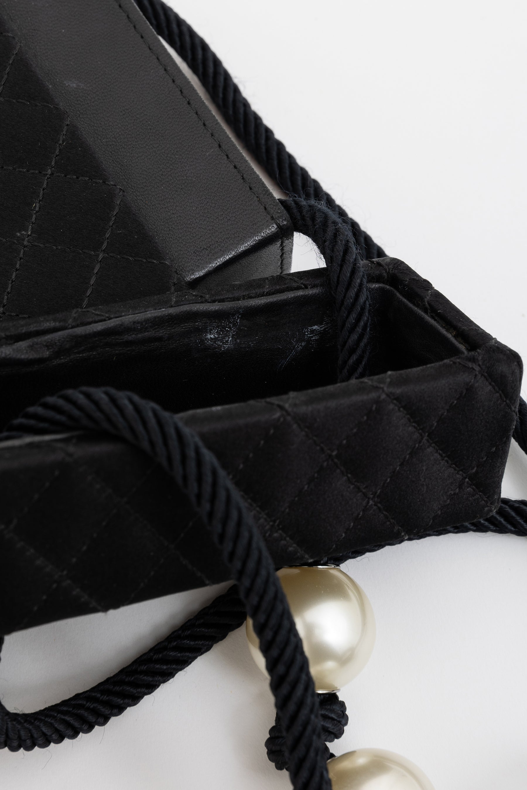 Satin Pearl Box Bag