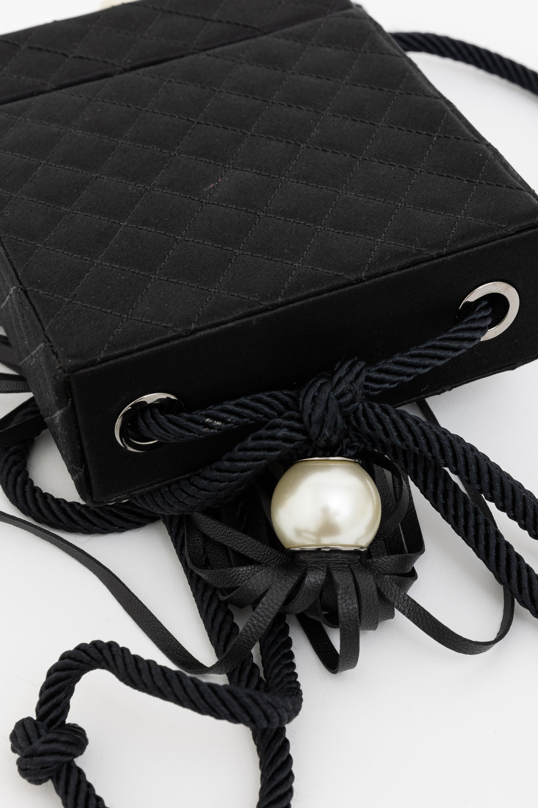 Satin Pearl Box Bag