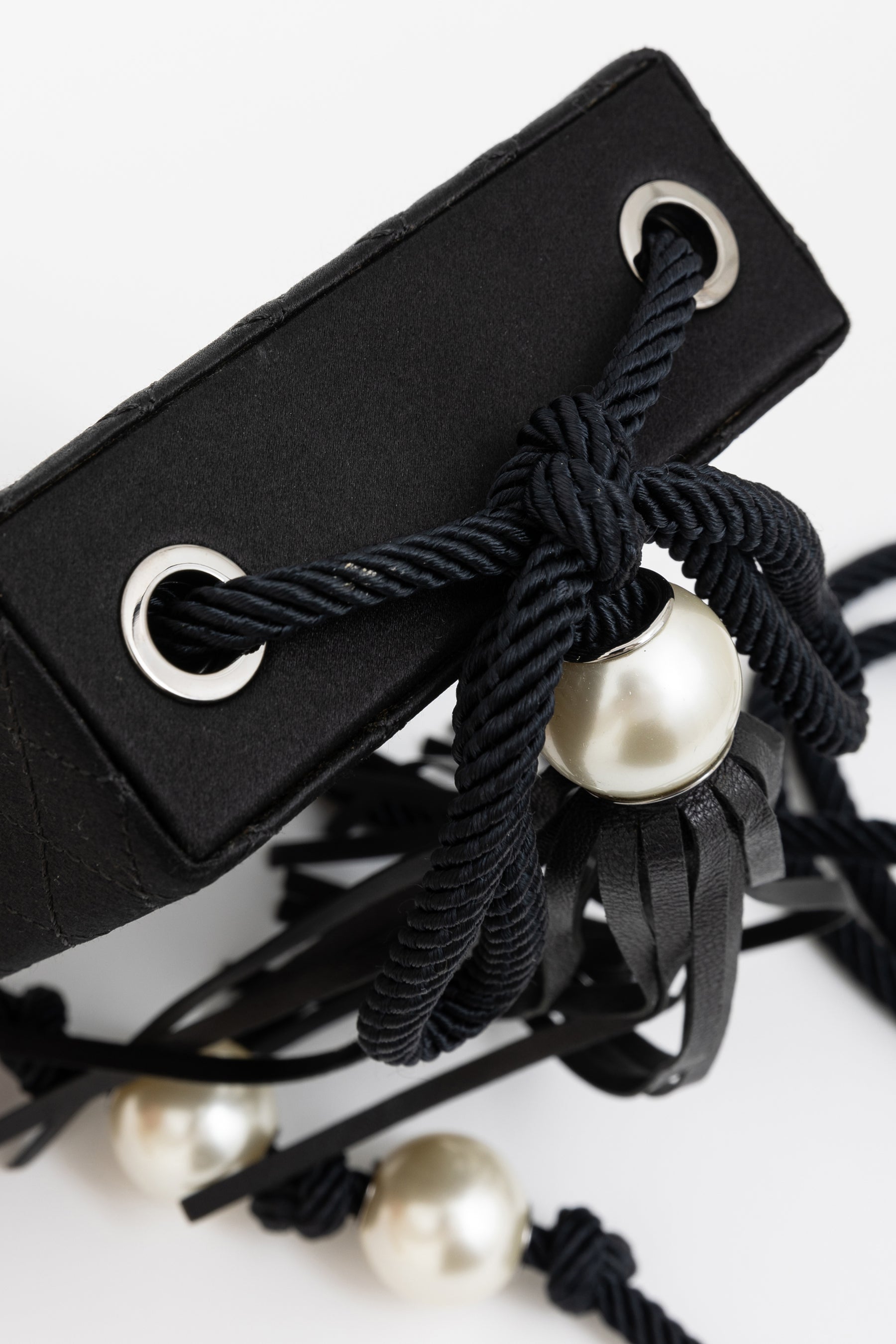 Satin Pearl Box Bag