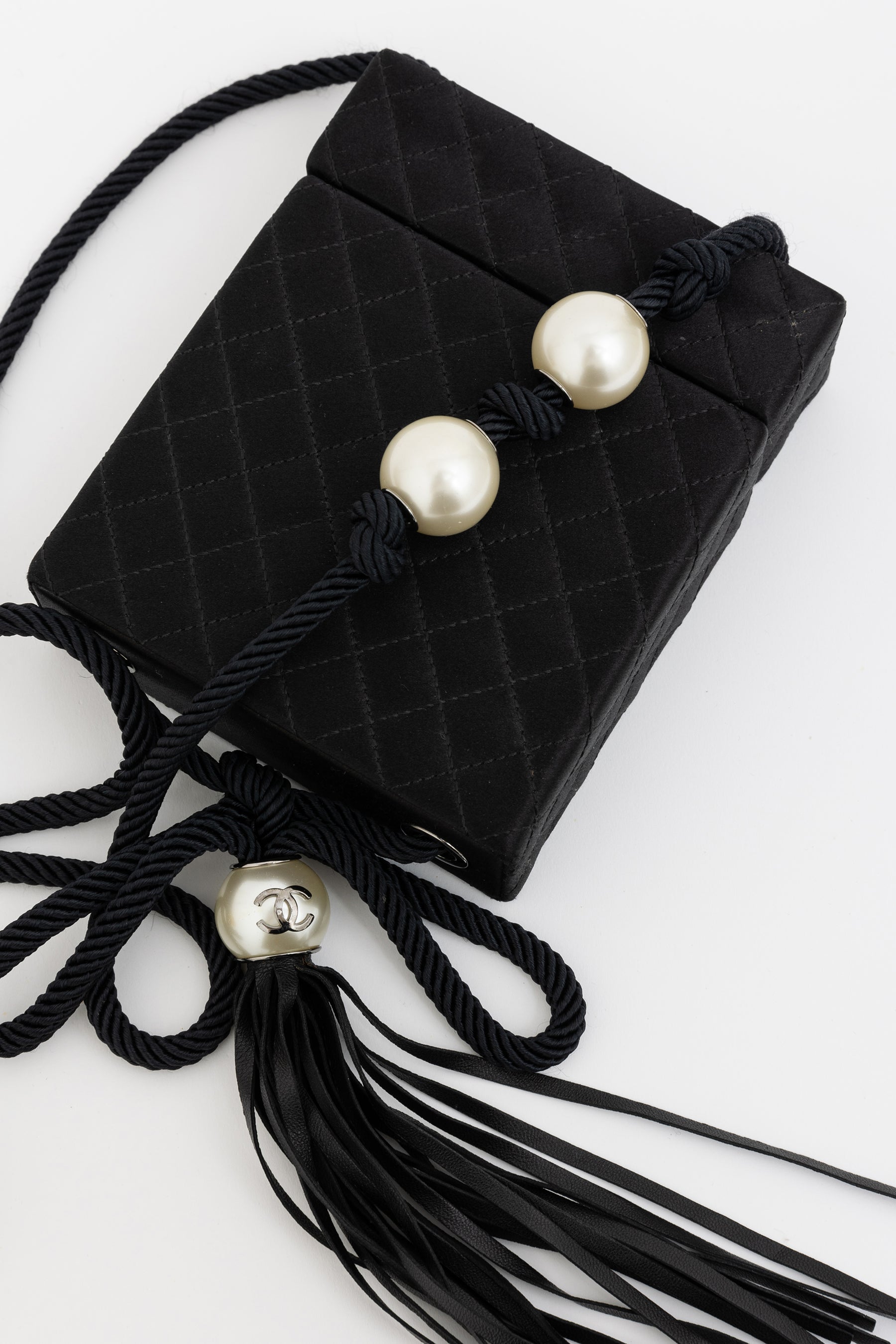 Satin Pearl Box Bag