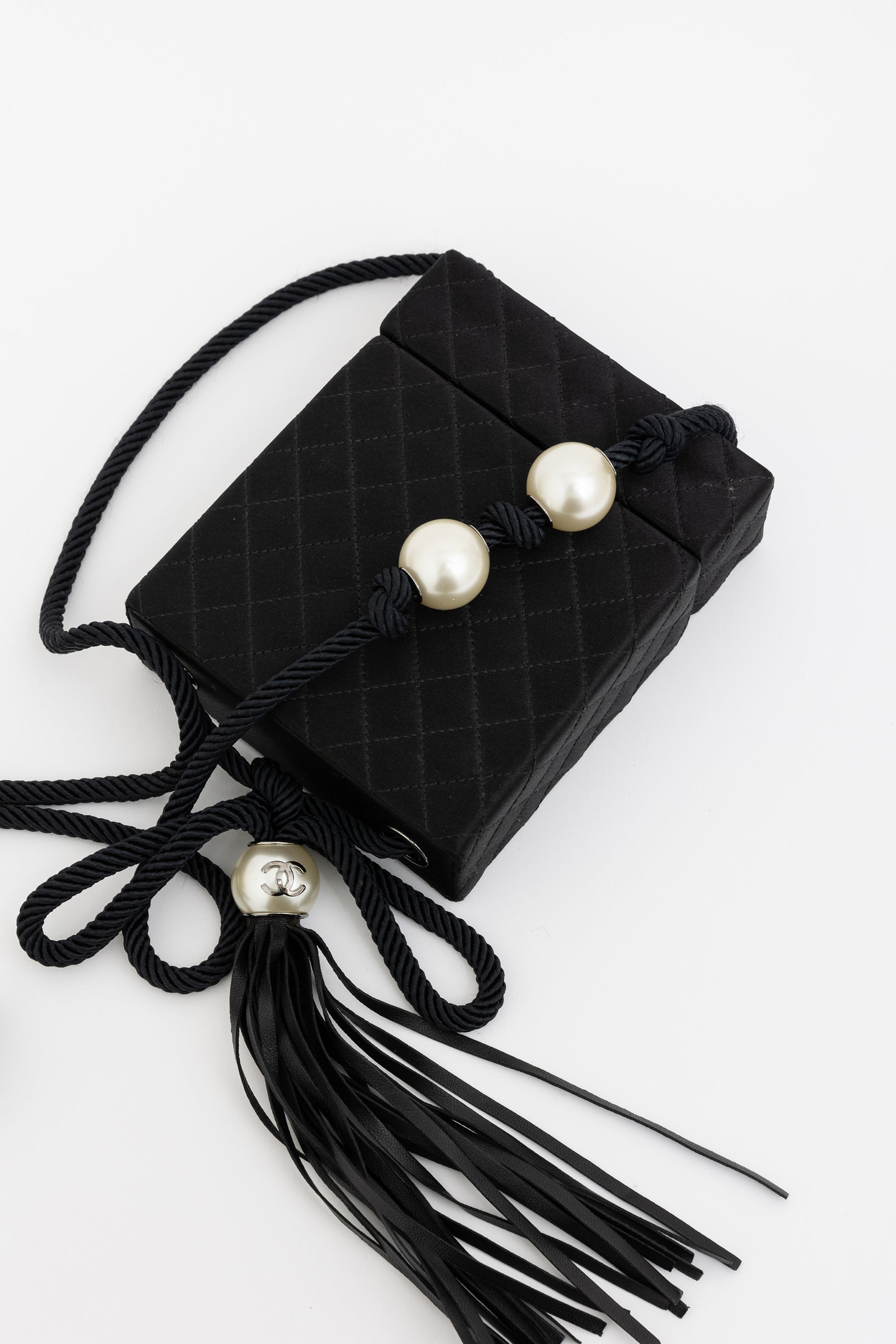 Satin Pearl Box Bag