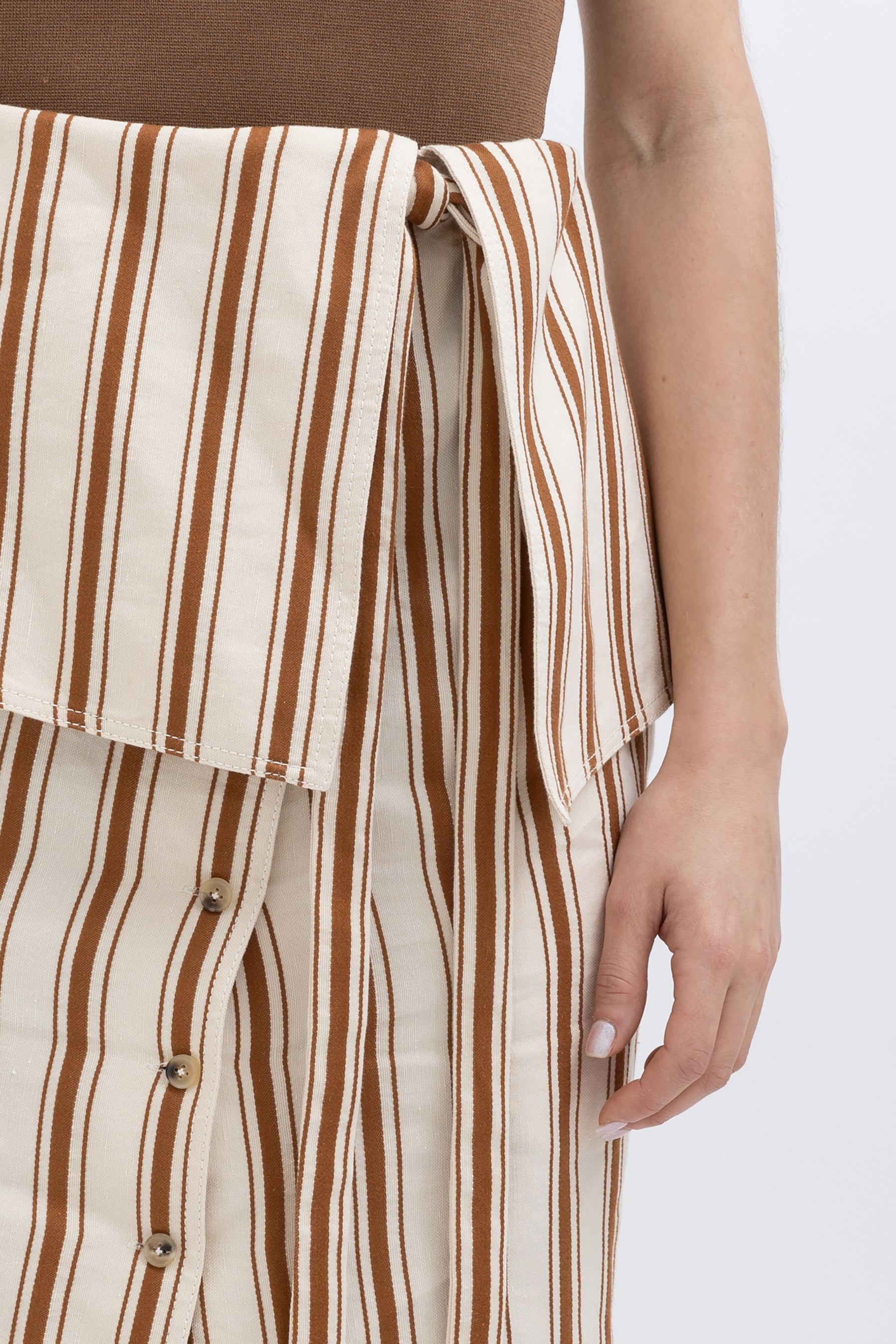Linen Striped Skirt