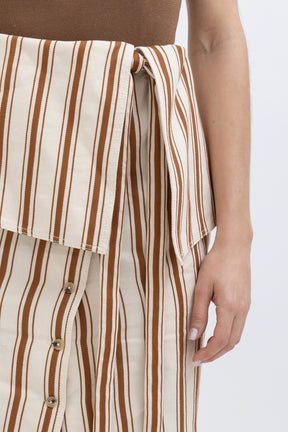 Linen Striped Skirt