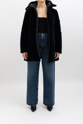 Bartramie Velvet Hooded Jacket