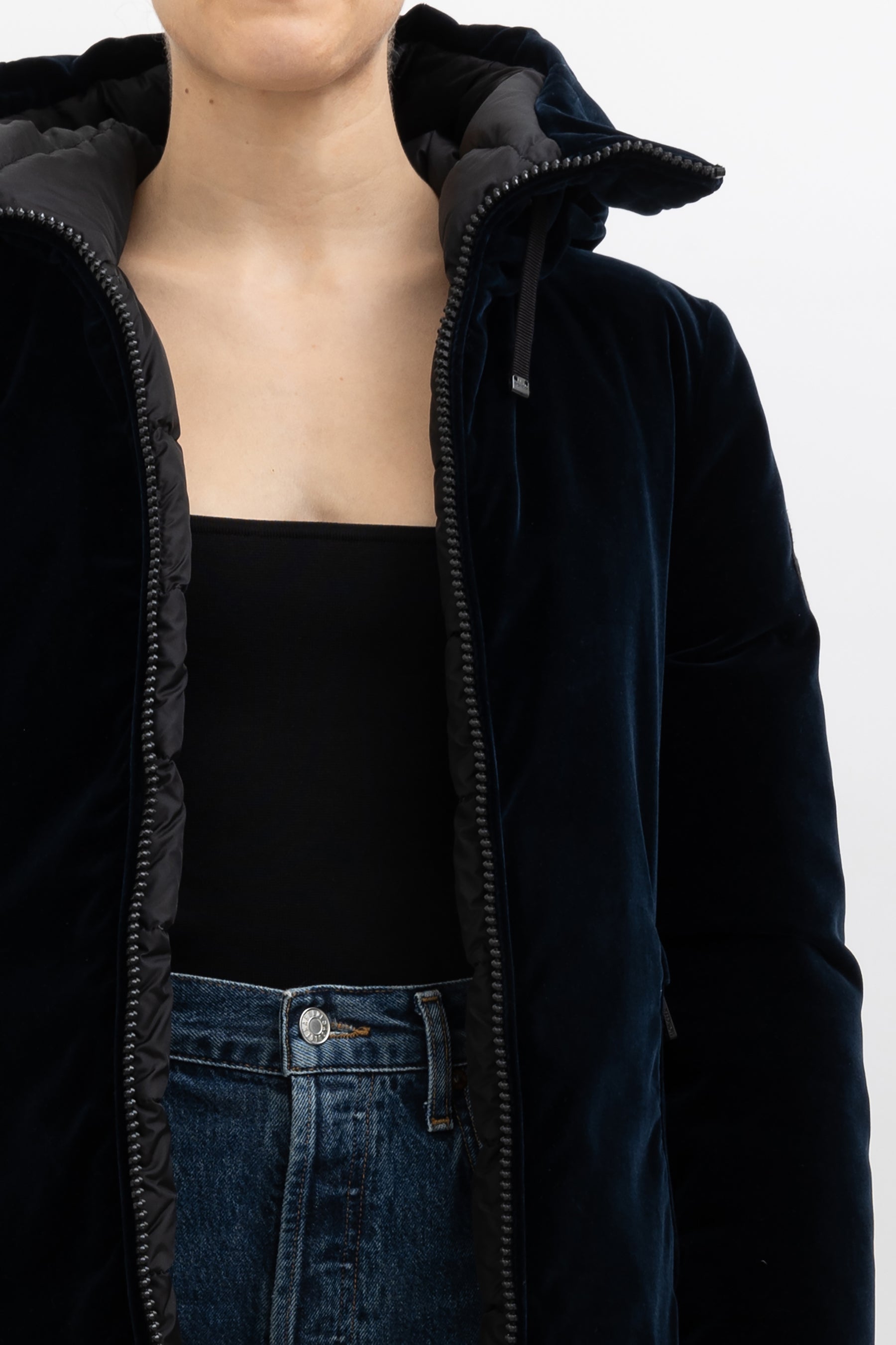 Bartramie Velvet Hooded Jacket