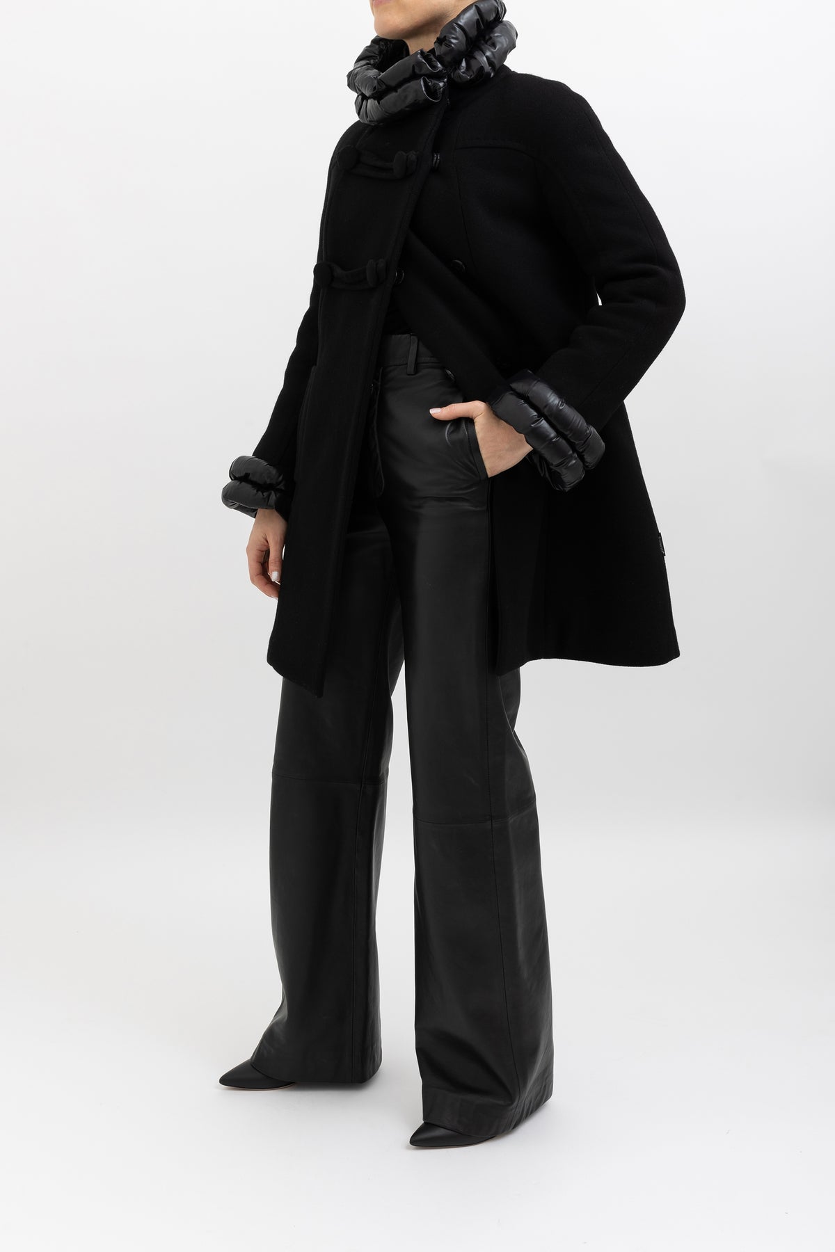 Padded Collar Wool Coat