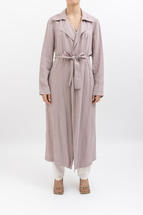 Linen Blend Trench Coat