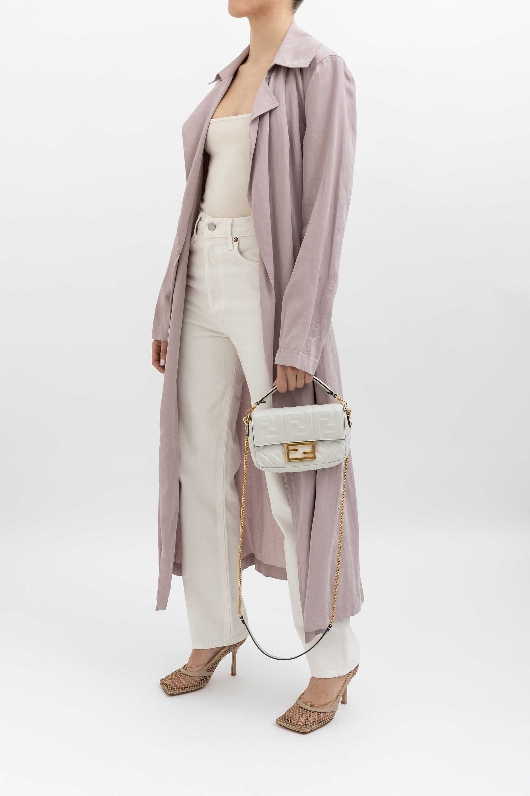 Linen Blend Trench Coat
