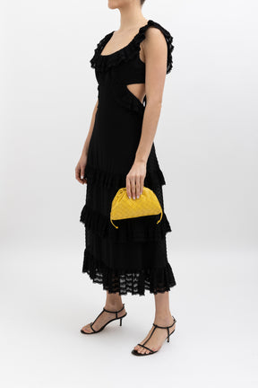 Ruffled Swiss Dot Tiered Dress