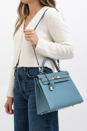 Sellier Bleu Jean 32 Kelly Bag