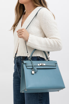 Sellier Bleu Jean 32 Kelly Bag