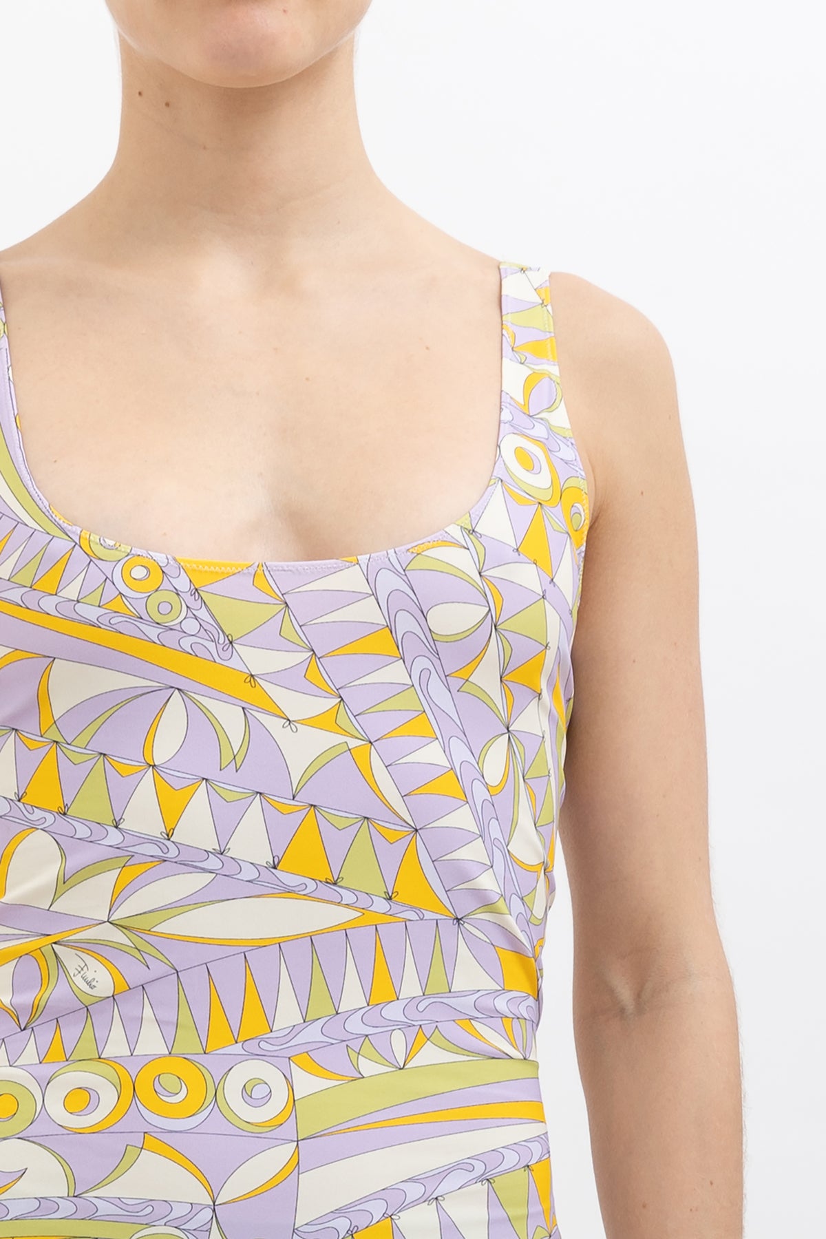 Bandierine Print Cut Out Dress